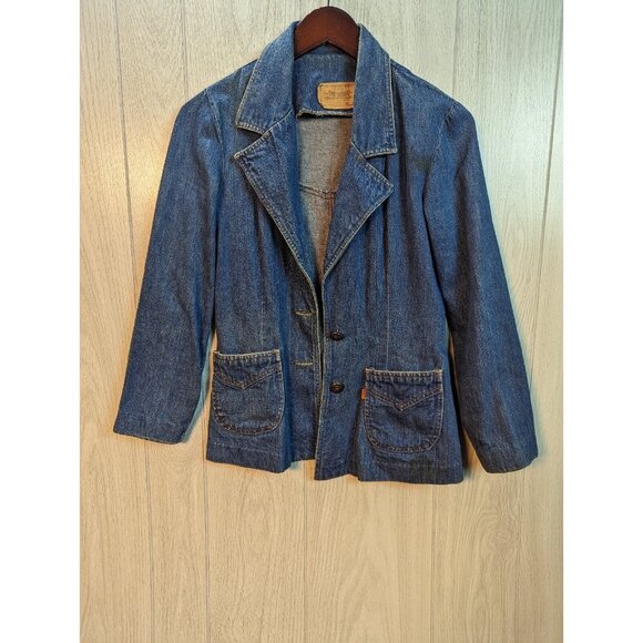Levi's Jackets & Blazers - Vintage Levis Orange Tab 76068 Blazer Denim Jacket Chore Usa Made 1 1/2 READ